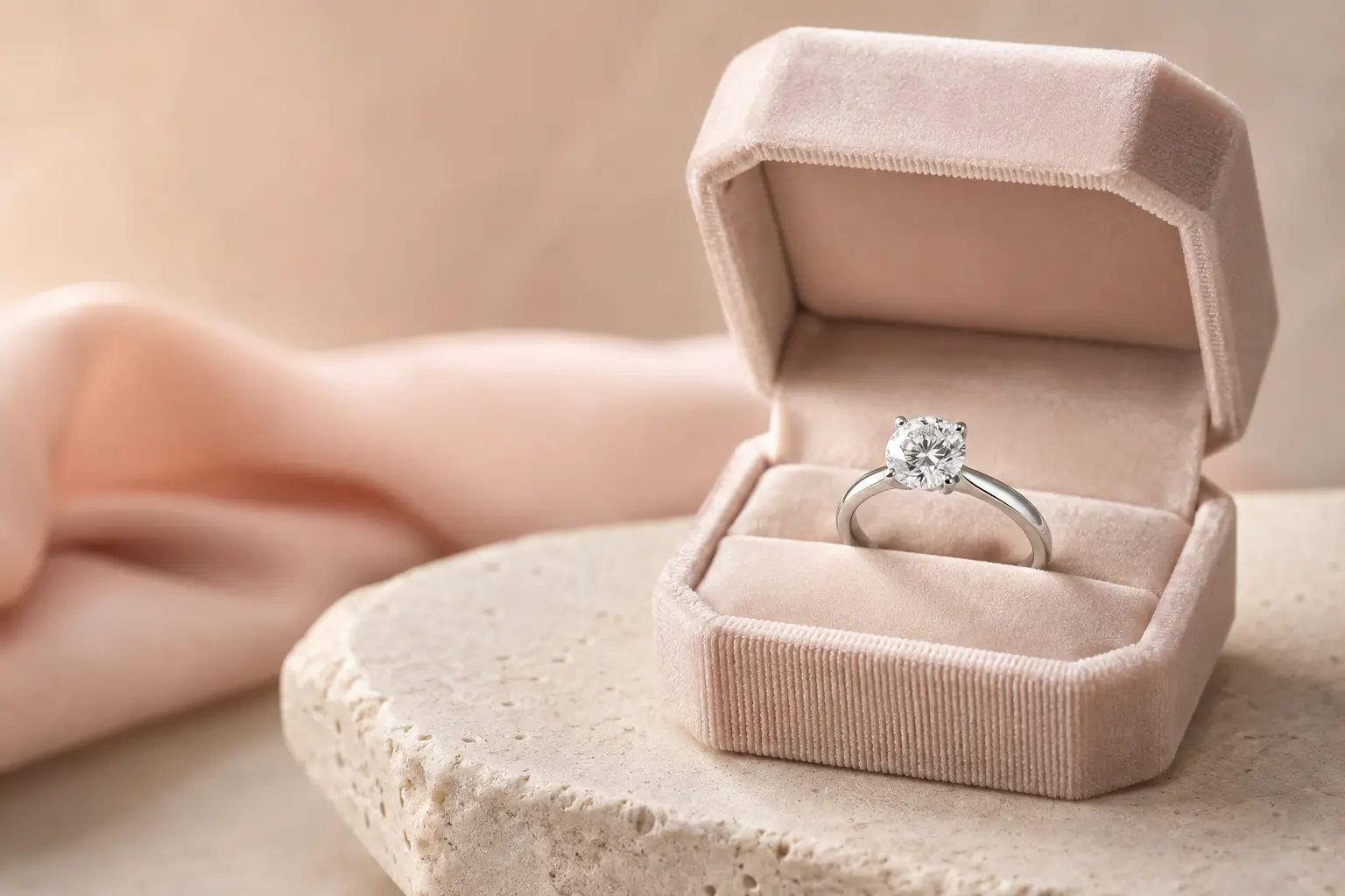 Verlobungsring mit Brillant in geöffneter Ringbox – Juwelier EGGER Kufstein