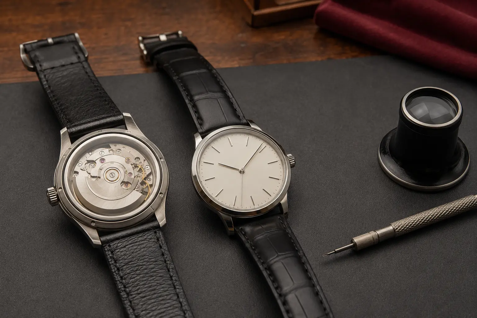 Mechanische Automatikuhr und klassische Quarzuhr im Vergleich beim Uhrmacher Juwelier EGGER Kufstein