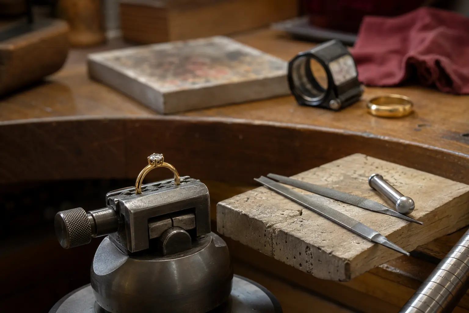 Goldring mit Diamant bei einer fachgerechten Schmuckreparatur von Juwelier EGGER Kufstein